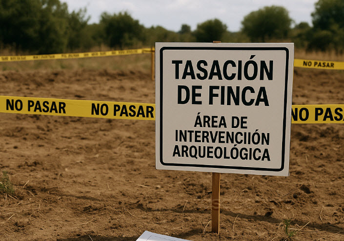 tasación de finca Área de Intervención Arqueológica
