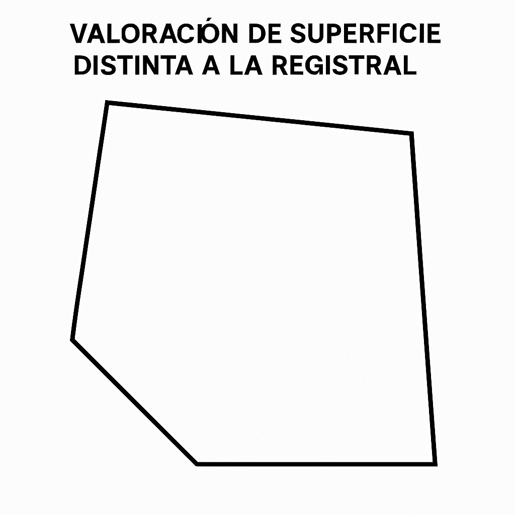 valoracion de superficie distinta a la registral