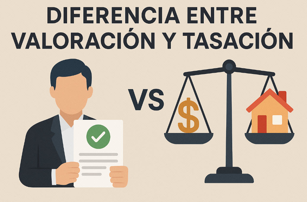 diferencia entre valoración y tasación