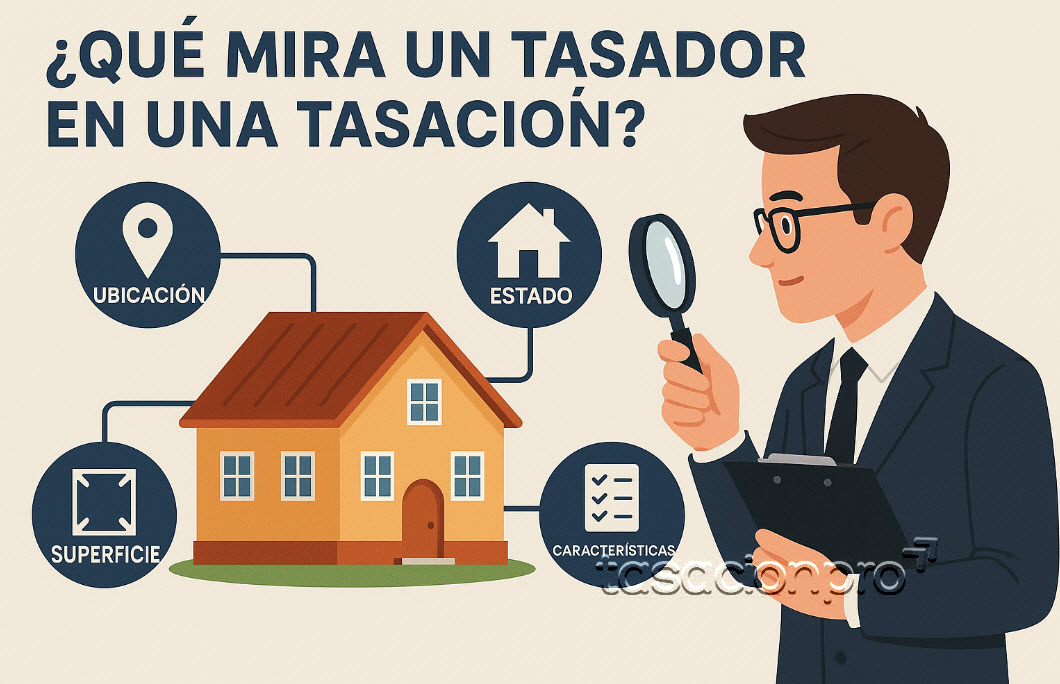 que mira un tasador en una tasación