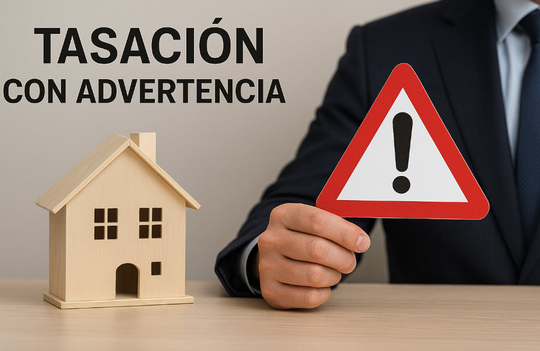 tasación con advertencia