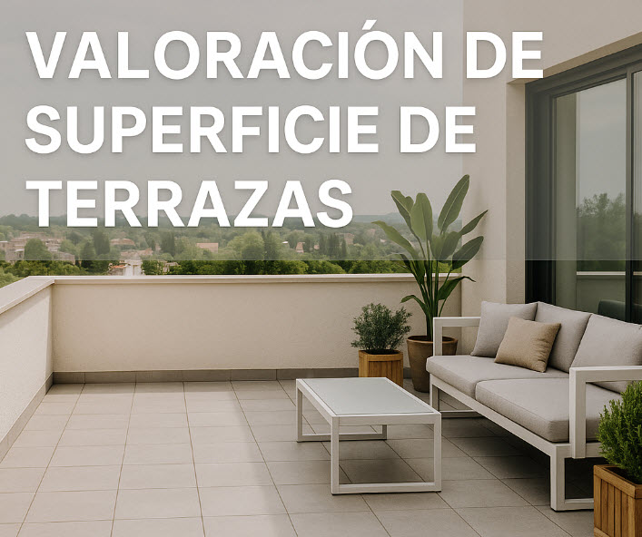 valoración de superficie de terrazas