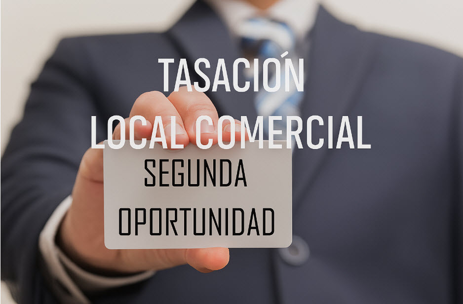 tasación local comercial ley segunda oportunidad