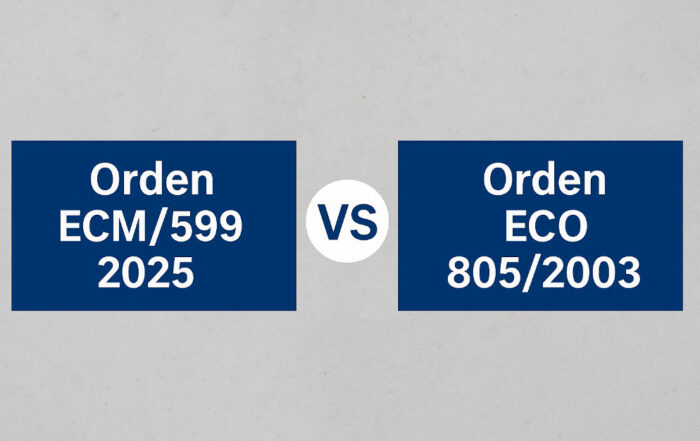 diferencia Orden ECM 599/2025 y orden ECO 805/2003