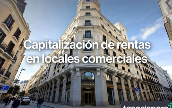capitalización de las rentas en locales comerciales