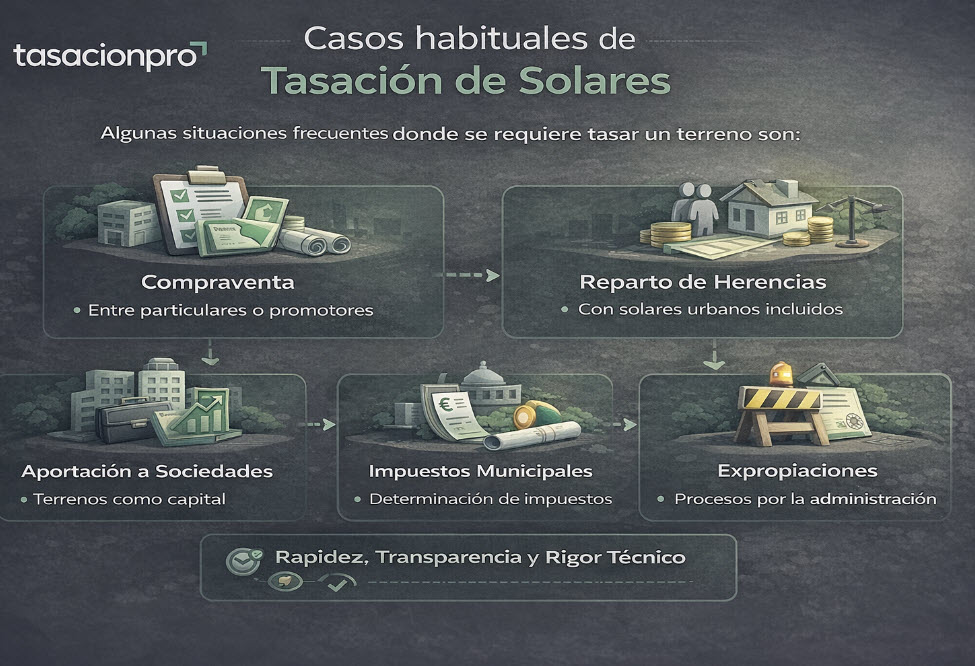 casos habituales de tasación de solares