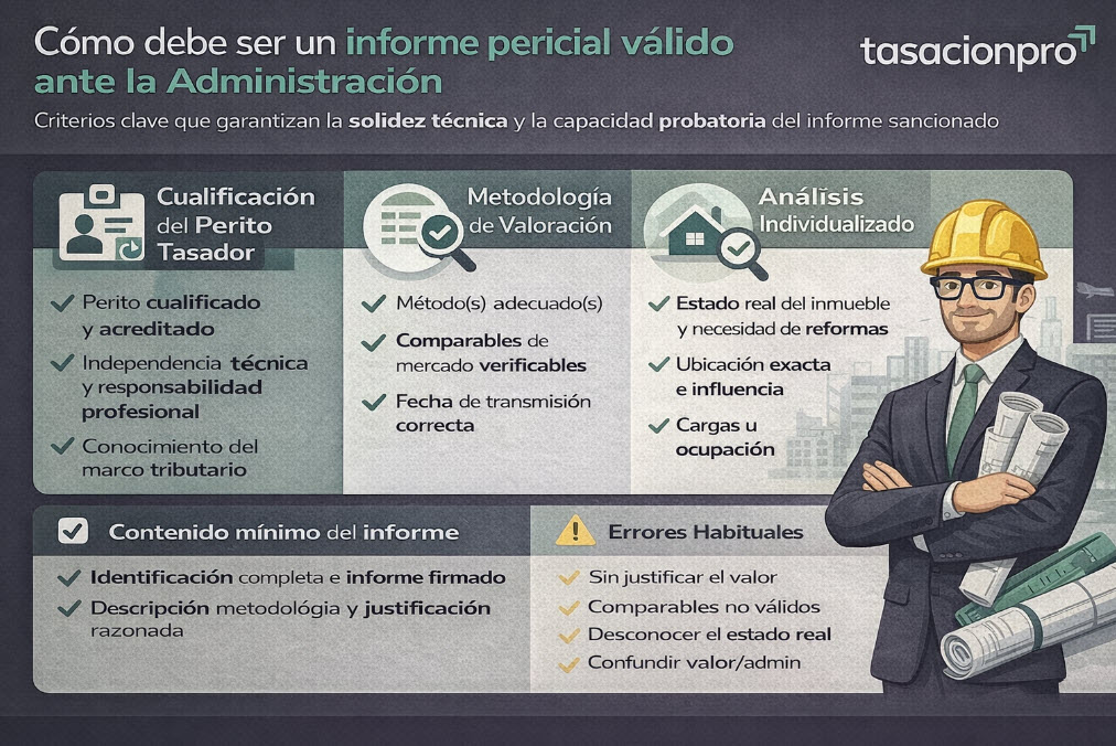 como debe ser un informe pericial valido ante la Administracion