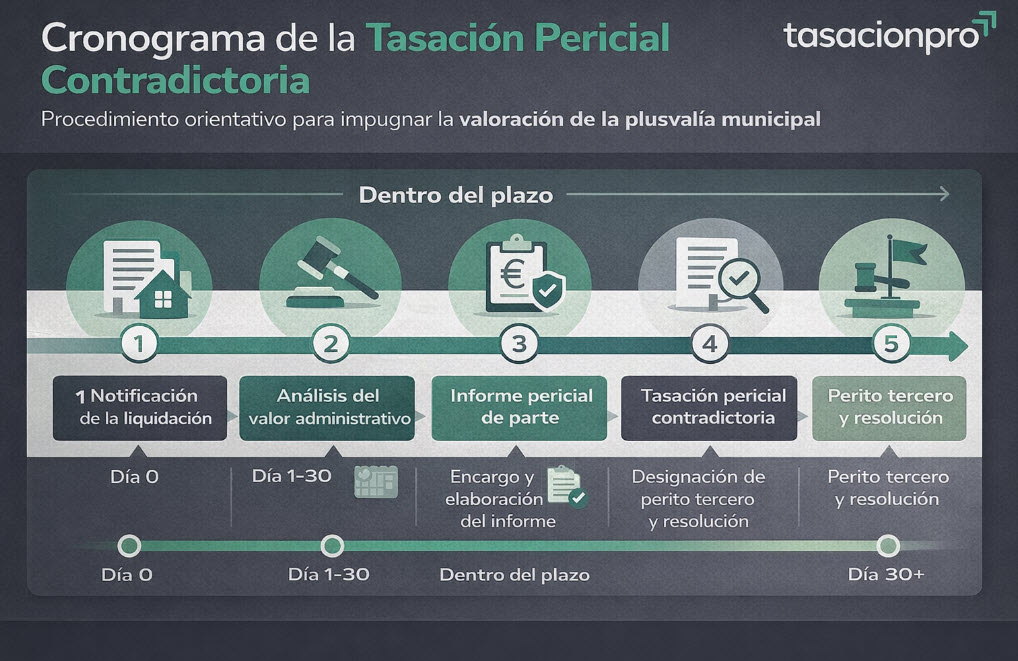 cronograma de tasación pericial contradictoria