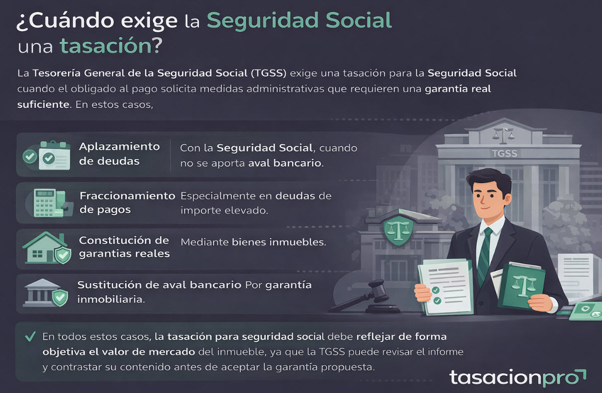 cuando exige la seguridad social una tasacion