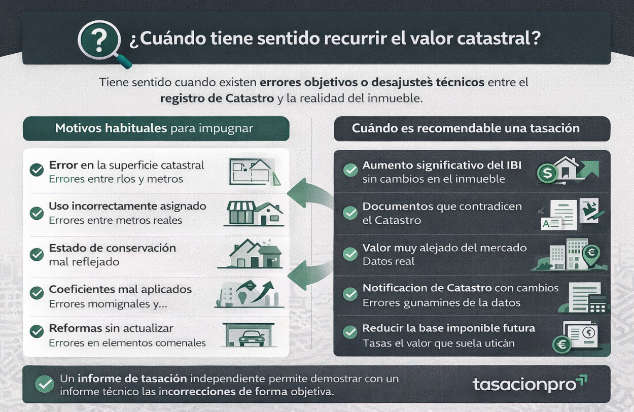 cuando recurrir el valor catastral