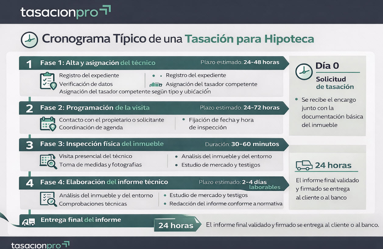 cuanto tarda una tasación para hipoteca