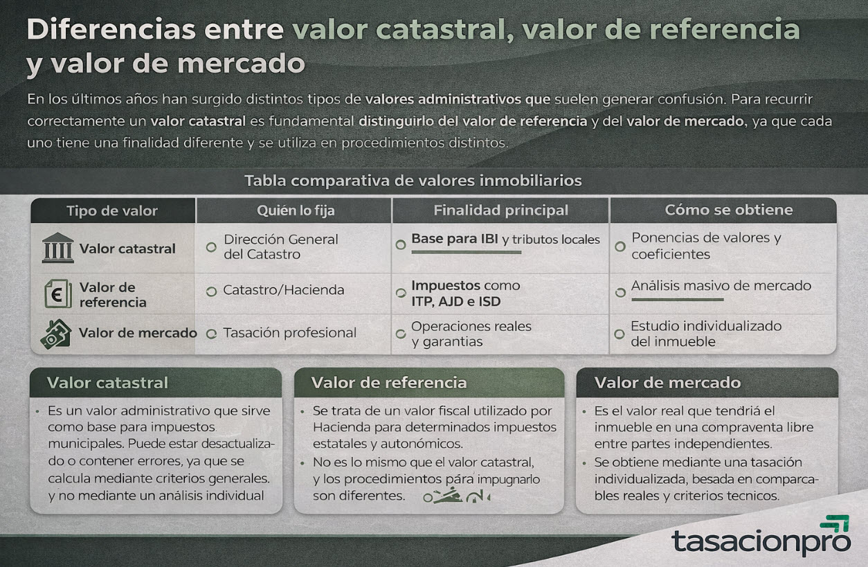 diferencias entre valor catastral y valor de referencia