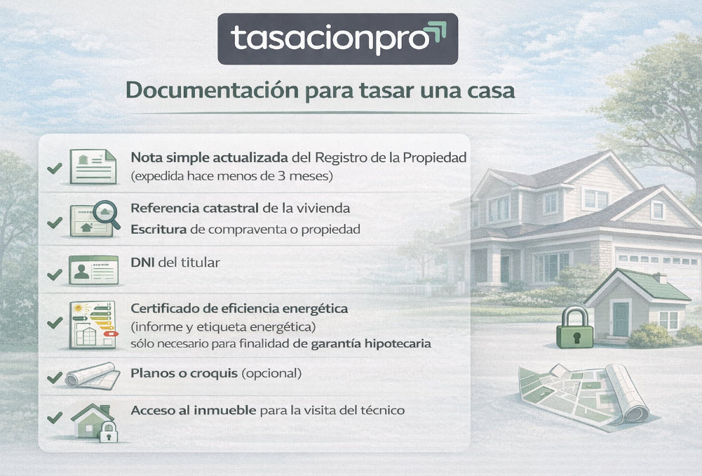 documentacion para tasar una casa