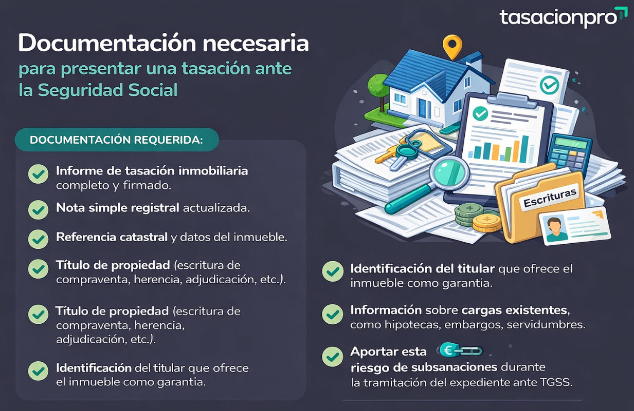 documentacion tasacion para seguridad social