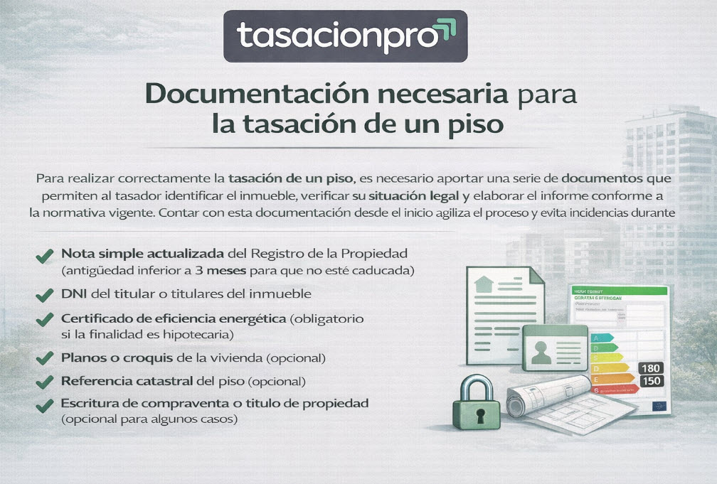documentacion tasacion piso