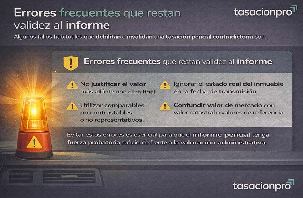 errores en informes periciales