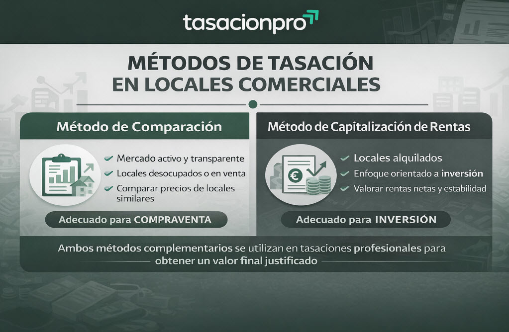 metodos de tasacion de locales comerciales