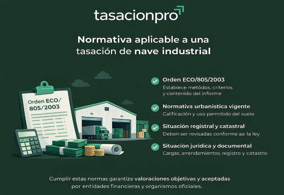normativa tasación nave industrial