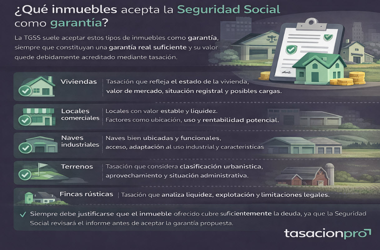que inmuebles acepta la seguridad social como garantia