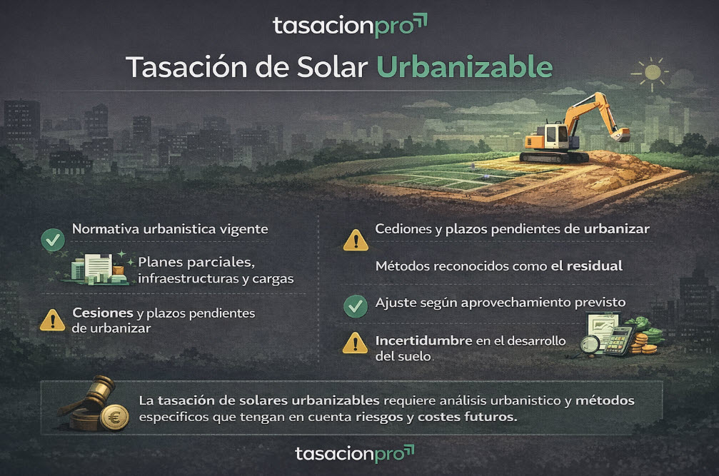 tasación solar urbanizable
